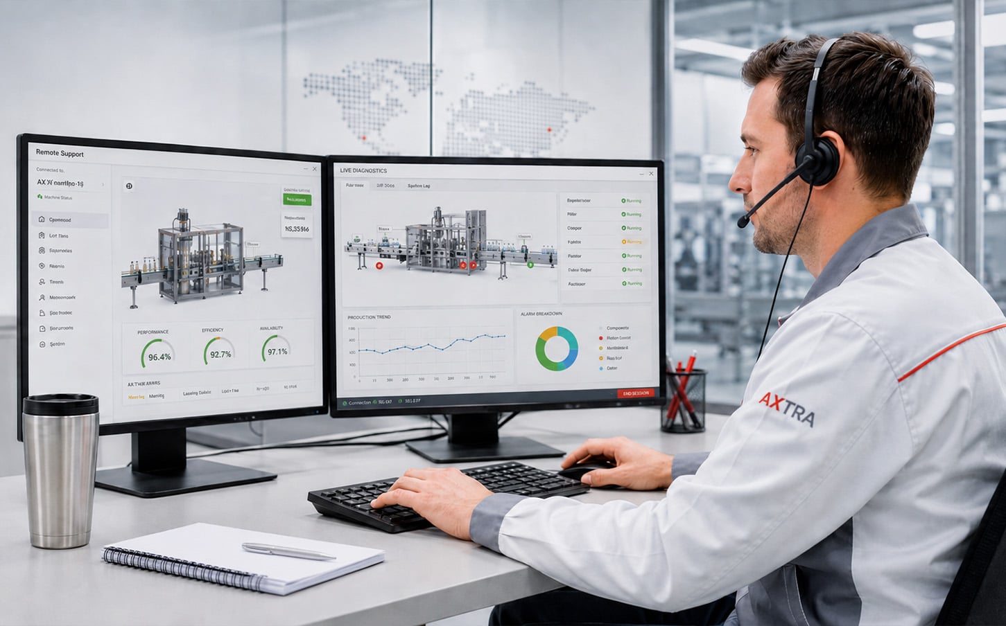 AXTRA media asset associated with industrial packaging and complete bottling, packaging and industrial automation lines.