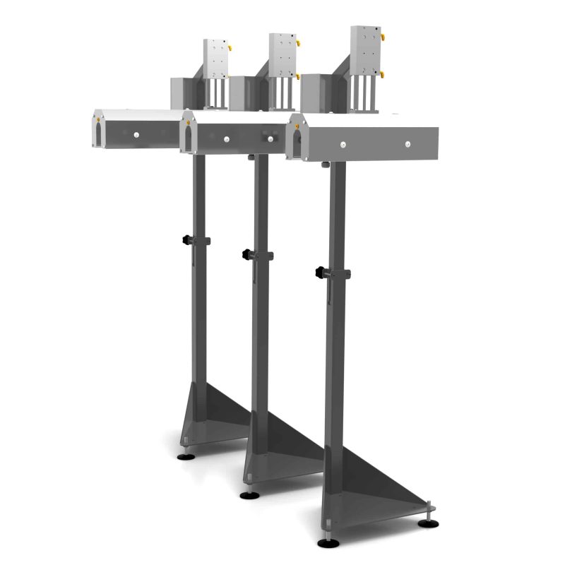 Front view of AXTRA heat-shrink tunnel modules used for capsule shrinking on bottling lines