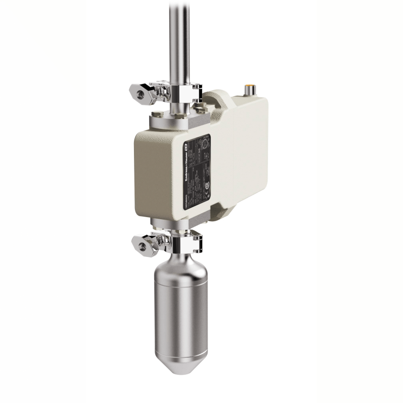 Close-up of the flow-meter dosing valve used in the AXTRA semi-viscous liquids filling machine